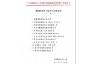 我司入选深圳非公企业党建“百企”